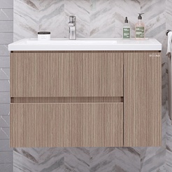 Grossman Тумба под раковину Юнит 80 подвесная кадена вуд – фотография-3